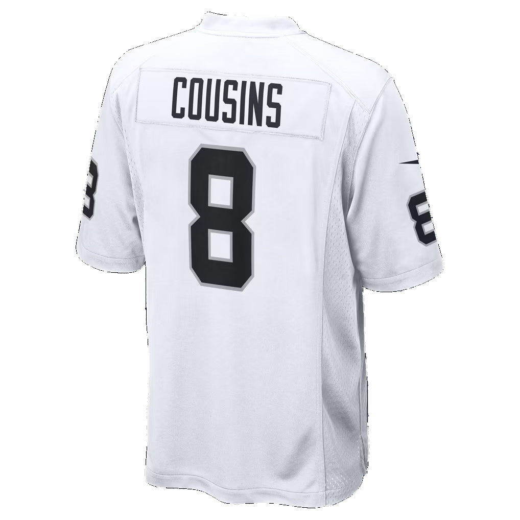 LV.Raiders #8 Kirk Cousins White Fedasgoge Game Player Jersey