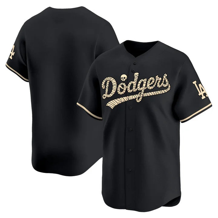 Los Angeles Dodgers Black 'Halloween Mummy Edition' Premier Limited jersey Fedasgoge - Stitched Baseball jersey Fedasgoge