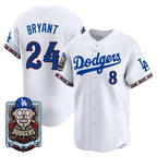 Los Angeles Dodgers Front #8 Back #24 Kobe Bryant x Dia De Los Muertos White 2026 Baseball jersey Fedasgoge