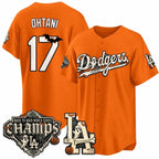 Los Angeles Dodgers #17 Shohei Ohtani Orange Halloween 2026 Baseball jersey Fedasgoge