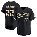 Los Angeles Dodgers #22 Clayton Kershaw Black 'Halloween Mummy Edition' Premier Limited jersey Fedasgoge - Stitched Baseball jersey Fedasgoge