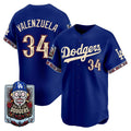 Los Angeles Dodgers #34 Fernando Valenzuela x Dia De Los Muertos Royal 2026 Baseball jersey Fedasgoge