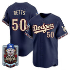 Los Angeles Dodgers #50 Mookie Betts x Dia De Los Muertos Navy 2026 Baseball jersey Fedasgoge
