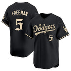 Los Angeles Dodgers #5 Freddie Freeman Black 'Halloween Mummy Edition' Premier Limited - Stitched Baseball jersey Fedasgoge