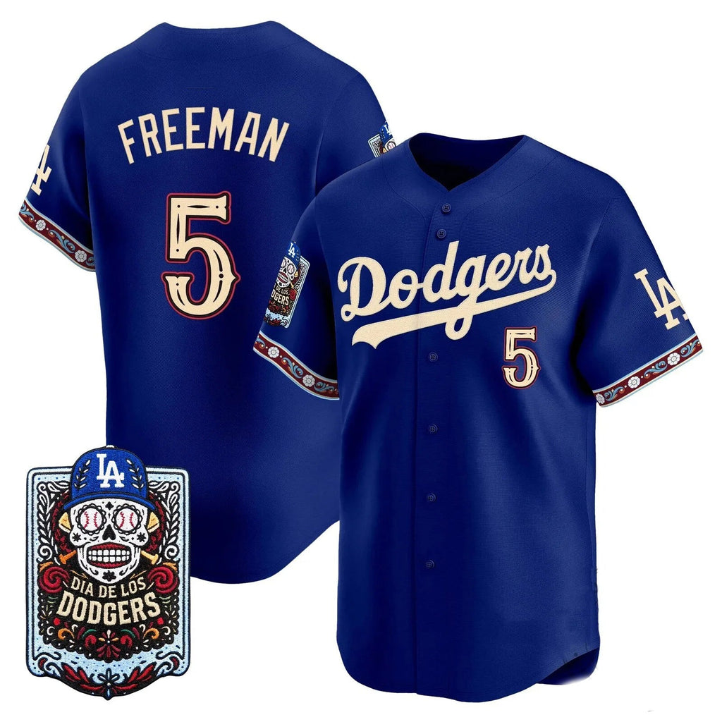Los Angeles Dodgers #5 Freddie Freeman x Dia De Los Muertos Royal 2026 Baseball jersey Fedasgoge