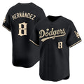 Los Angeles Dodgers #8 Enrique Hernandez Black 'Halloween Mummy Edition' Premier Limited jersey Fedasgoge - Stitched Baseball jersey Fedasgoge