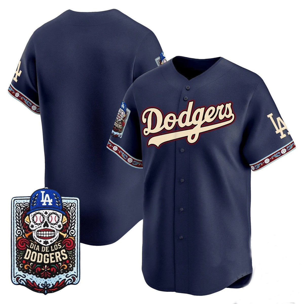 Los Angeles Dodgers x Dia De Los Muertos Navy 2026 Baseball jersey Fedasgoge