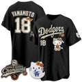 Los Angeles Dodgers #18 Yoshinobu Yamamoto Black Fedasgoge Halloween 2026 Vapor V2 Stitched Jersey