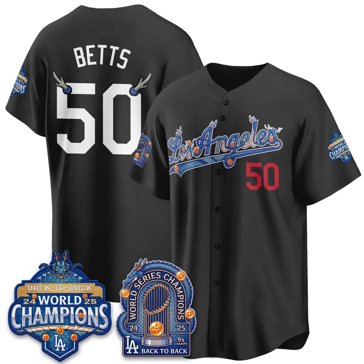 Los Angeles Dodgers #50 Mookie Betts DB Night Black Fedasgoge 2026 Vapor Jersey - Stitched
