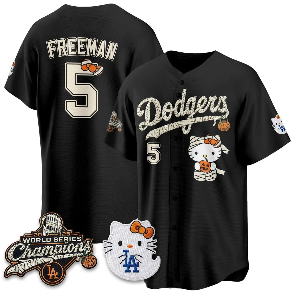 Los Angeles Dodgers #5 Freddie Freeman Black Fedasgoge Halloween 2026 Vapor V2 Stitched Jersey