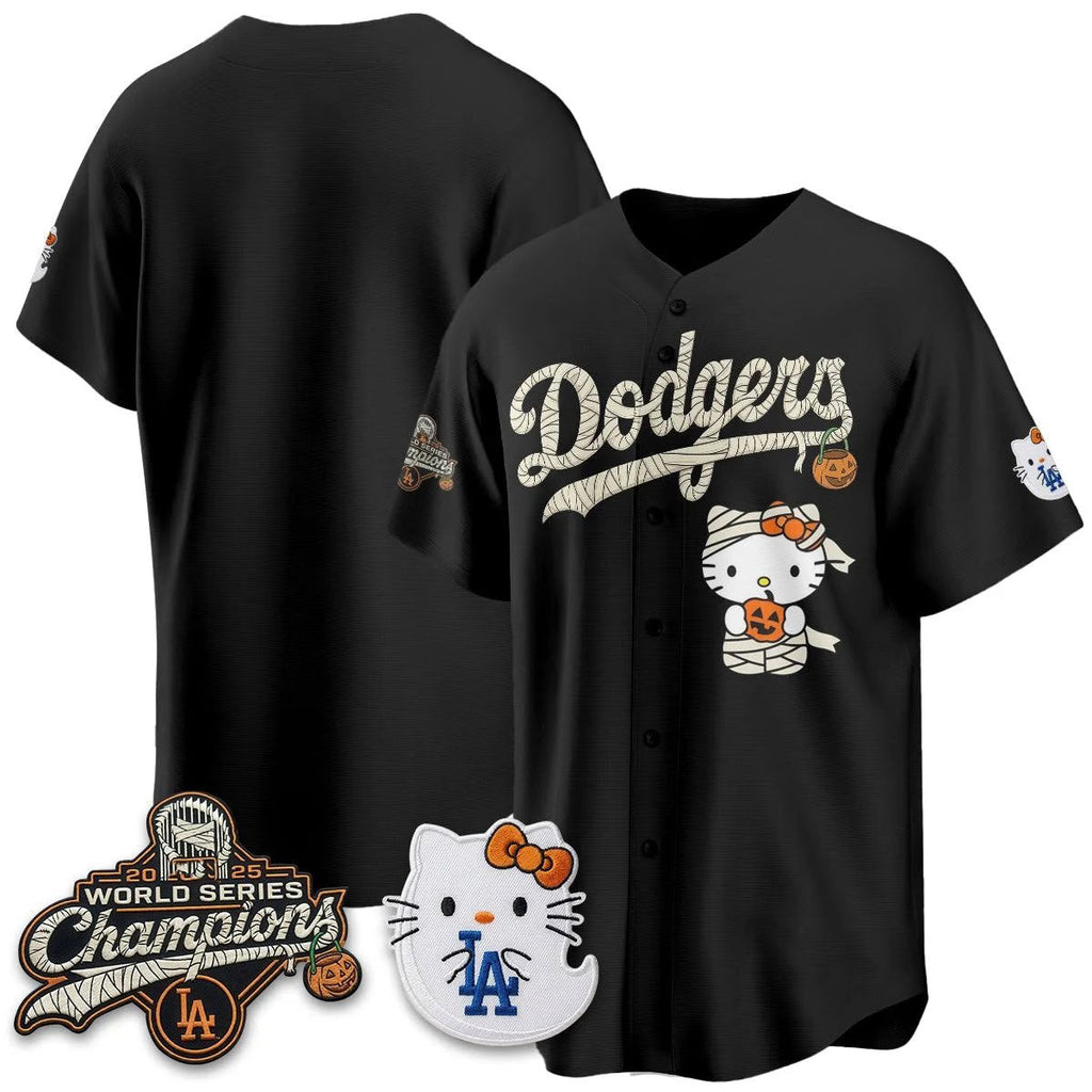 Los Angeles Dodgers Black Fedasgoge Halloween 2026 Vapor V2 Stitched Team Jersey