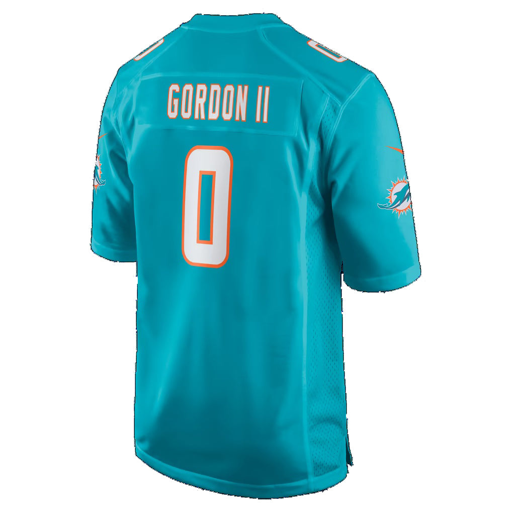 M.Dolphins #0 Ollie Gordon II Aqua Fedasgoge Team Game Jersey