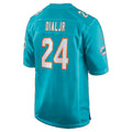 M.Dolphins #24 Marcellas Dial Jr. Aqua Team Game Football jersey Fedasgoge