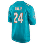 M.Dolphins #24 Marcellas Dial Jr. Aqua Team Game Football jersey Fedasgoge