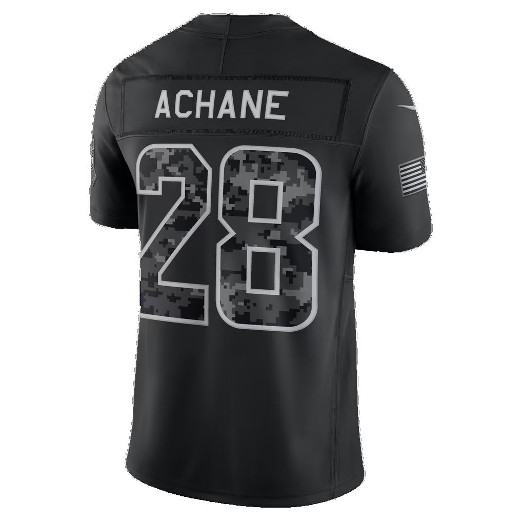 M.Dolphins #28 De¡¯Von Achane Black 2026 Salute to Service Stitched Limited Football jersey Fedasgoge