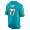 M.Dolphins #77 Caedan Wallace Aqua Team Game Football jersey Fedasgoge
