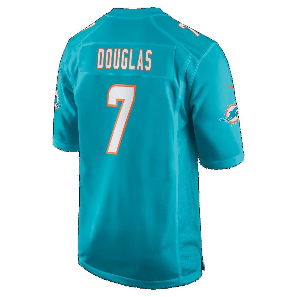 M.Dolphins #7 Caleb Douglas Aqua Fedasgoge Team Game Jersey
