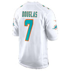 M.Dolphins #7 Caleb Douglas White Fedasgoge Game Jersey