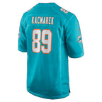 M.Dolphins #89 Will Kacmarek Aqua Team Game Football jersey Fedasgoge