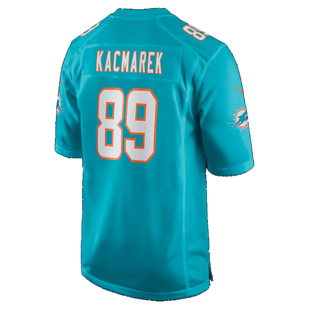 M.Dolphins #89 Will Kacmarek Aqua Team Game Football jersey Fedasgoge
