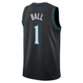 M.Timberwolves #1 LaMelo Ball Black Statement Edition Swingman Basketball Jersey Fedasgoge
