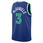 M.Timberwolves #3 Jaden McDaniels Icon Edition Blue Swingman Basketball Jersey Fedasgoge
