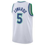 M.Timberwolves #5 Anthony Edwards White Association Edition Swingman Basketball Jersey Fedasgoge