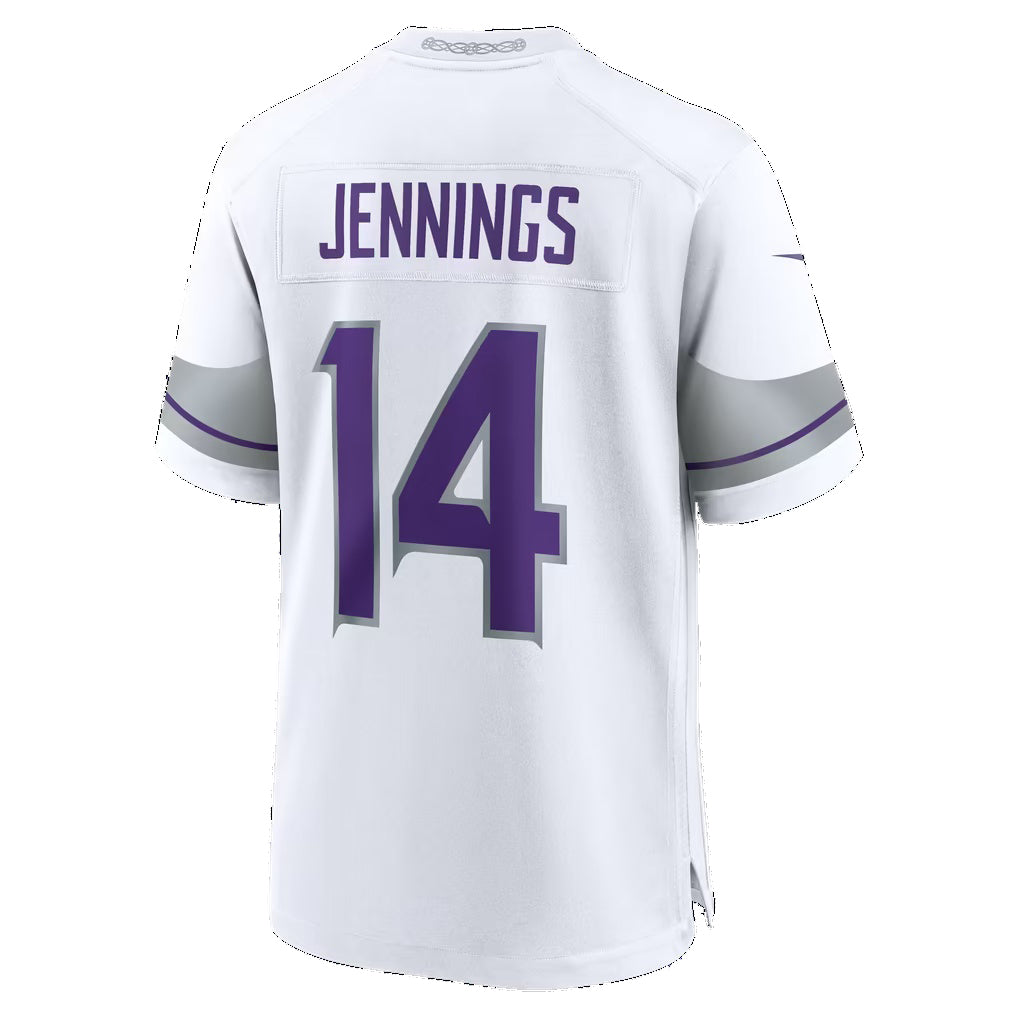 MN.Vikings #14 Jauan Jennings White Alternate Game Football jersey Fedasgoge