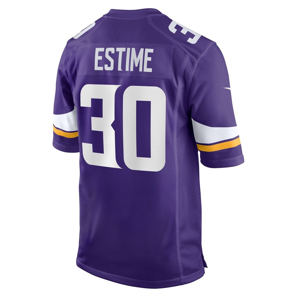MN.Vikings #30 Audric Estime Purple Team Game Jersey Fedasgoge