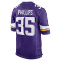 MN.Vikings #35 Bryce Phillips Purple Team Game Football jersey Fedasgoge