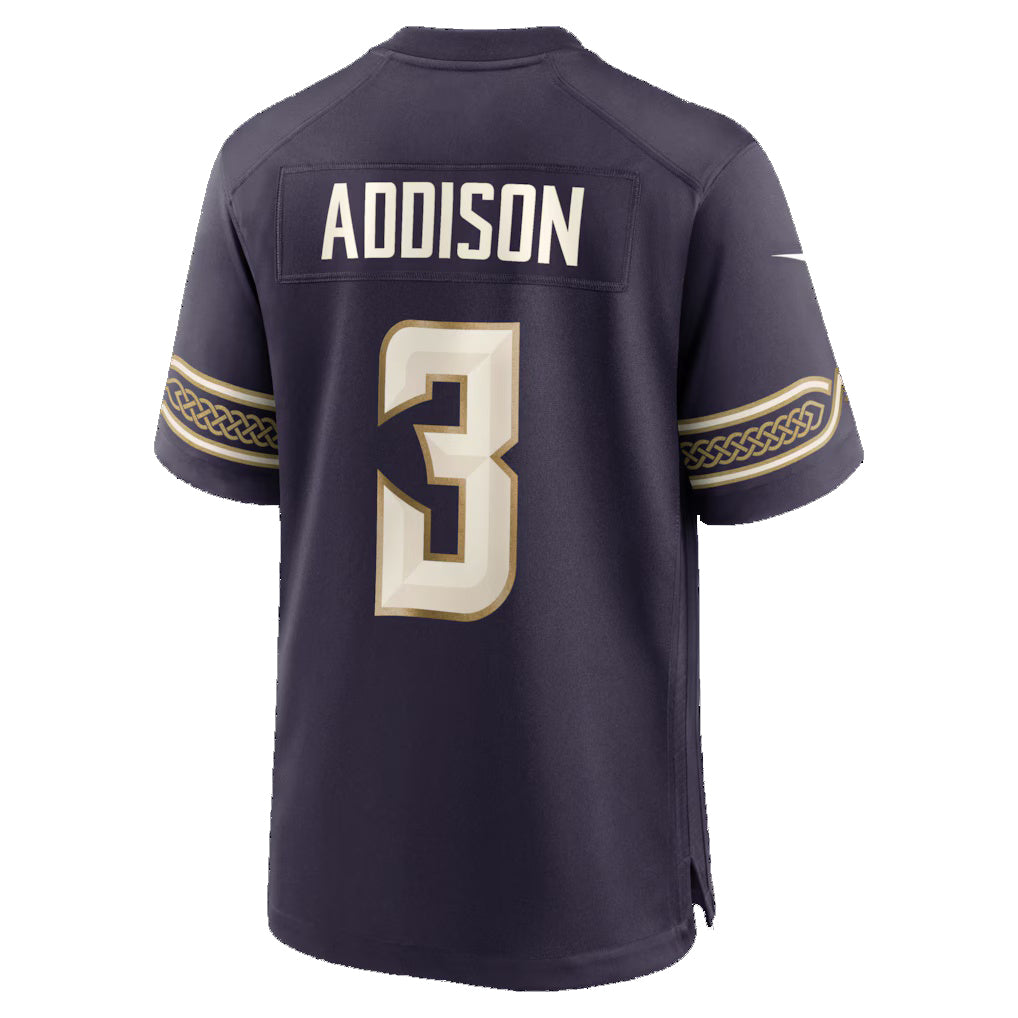 MN.Vikings #3 Jordan Addison Purple 2026 Rivalries Collection Game Jersey Fedasgoge