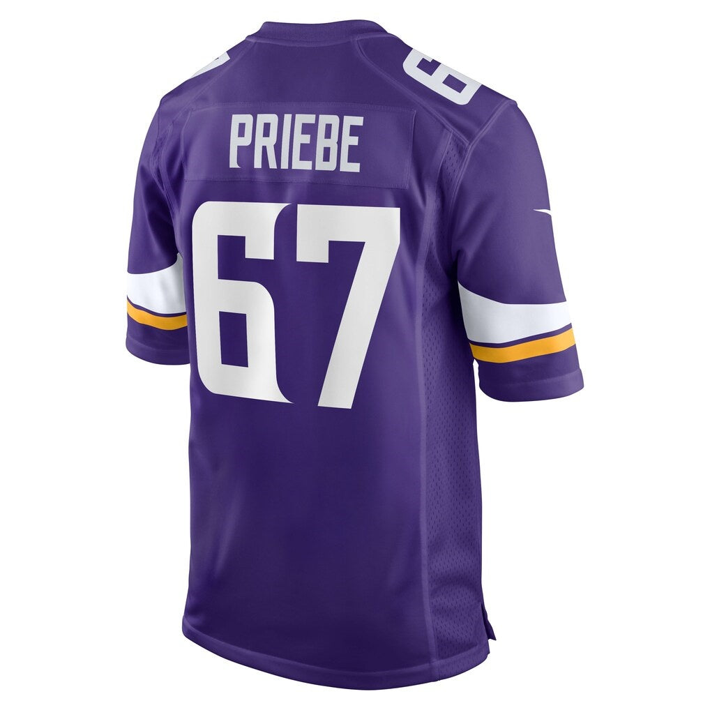 MN.Vikings #67 Josh Priebe Purple Team Game Jersey Fedasgoge