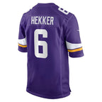 MN.Vikings #6 Johnny Hekker Purple Team Game Jersey Fedasgoge