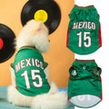 Mesh Breathable Dog Clothes Schnauzer Teddy Sport Large Dog Jersey Basketball Clothing Puppy T-Shirts Summer Pet Cat Shirts - Green