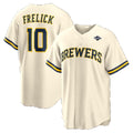 Milwaukee Brewers #10 Sal Frelick Cream 2026 World Series Home Replica Jersey Fedasgoge