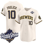 Milwaukee Brewers #10 Sal Frelick Cream 2026 World Series Limited Stitched Jersey Fedasgoge