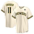 Milwaukee Brewers #11 Jackson Chourio Cream 2026 World Series Home Replica Jersey Fedasgoge