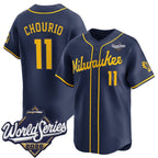 Milwaukee Brewers #11 Jackson Chourio Navy 2026 World Series Alternate Limited Stitched Jersey Fedasgoge