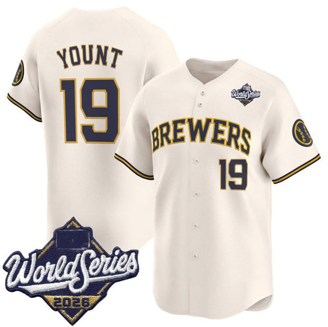 Milwaukee Brewers #19 Robin Yount Cream 2026 World Series Limited Stitched Jersey Fedasgoge