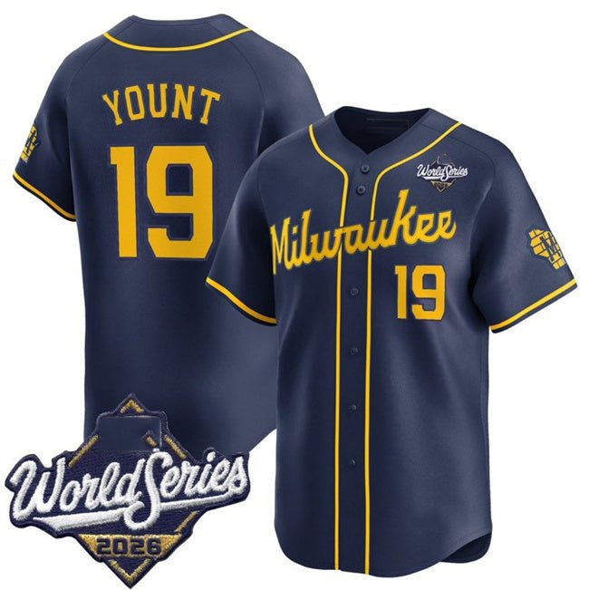 Milwaukee Brewers #19 Robin Yount Navy 2026 World Series Alternate Limited Stitched Jersey Fedasgoge