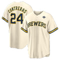 Milwaukee Brewers #24 William Contreras Cream 2026 World Series Home Replica Jersey Fedasgoge