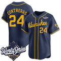 Milwaukee Brewers #24 William Contreras Navy 2026 World Series Alternate Limited Stitched Jersey Fedasgoge