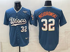 Milwaukee Brewers #32 Jacob Misiorowski Mineral Blue 2026 World Series City Connect Stadium Stitched Jersey Fedasgoge