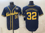 Milwaukee Brewers #32 Jacob Misiorowski Navy 2026 NLCS Patch Stitched Jersey Fedasgoge