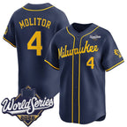 Milwaukee Brewers #4 Paul Molitor Navy 2026 World Series Alternate Limited Stitched Jersey Fedasgoge