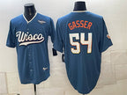 Milwaukee Brewers #54 Robert Gasser Mineral Blue 2026 World Series City Connect Stadium Stitched Jersey Fedasgoge