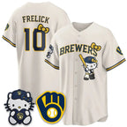 Milwaukee Brewers #10 Sal Frelick Cream Fedasgoge Meow KT Night Vapor Limited All Stitched Jersey