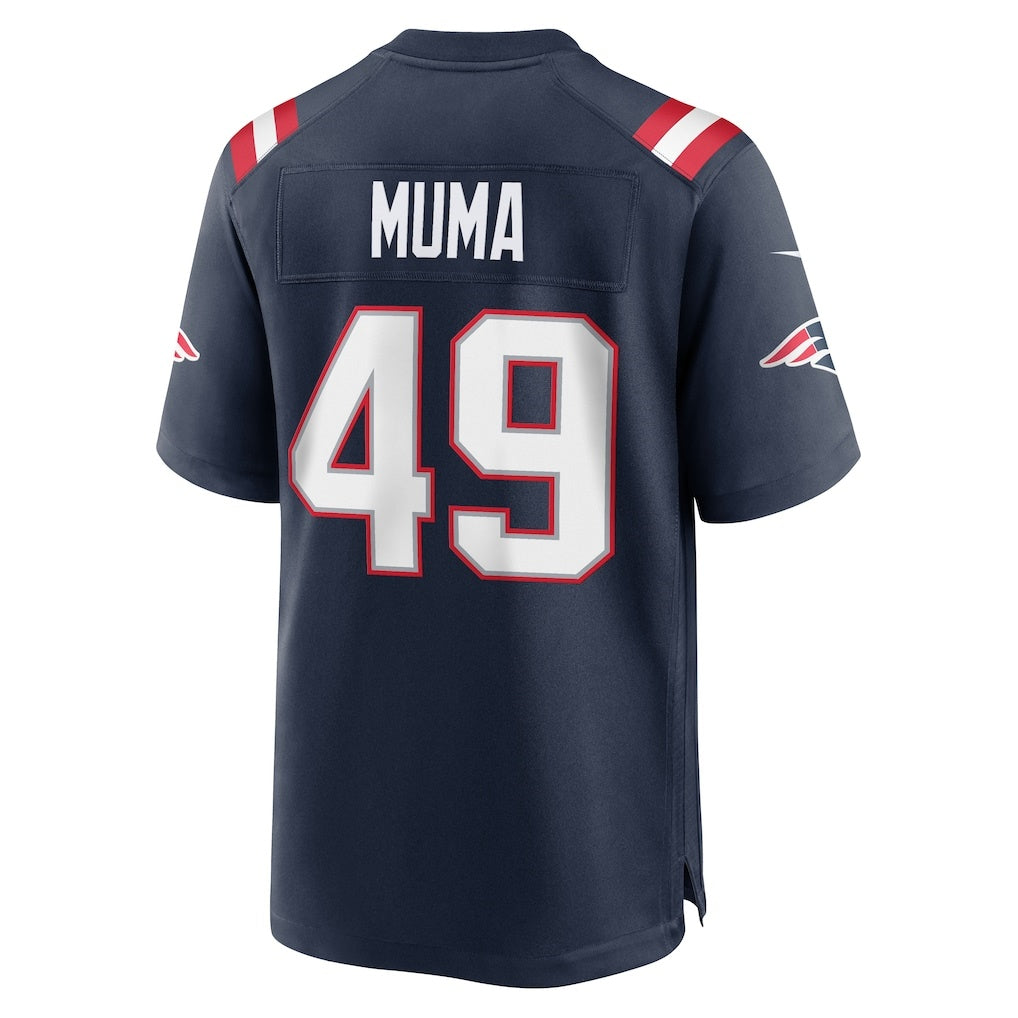 NE.Patriots #49 Chad Muma Navy Team Game Jersey Fedasgoge