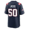 NE.Patriots #50 Gabe Jacas Navy Team Game Football jersey Fedasgoge