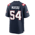 NE.Patriots #54 Darius Muasau Navy Team Game Football jersey Fedasgoge